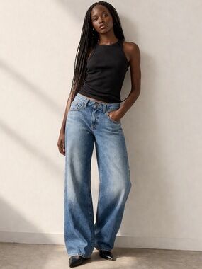 Levi's Low Loose Women's Jeans 27x30 "Rescued City" Medium Wash NWT